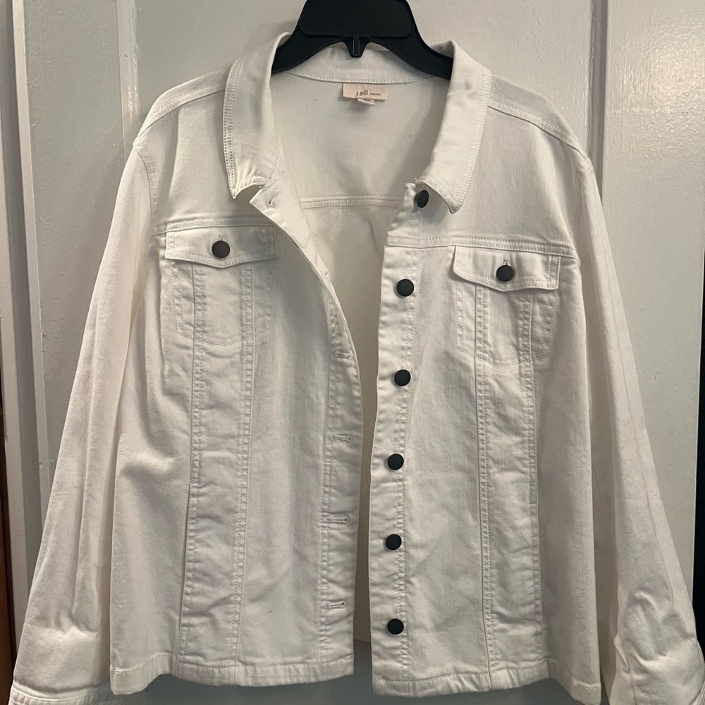 J. Jill White Jean Jacket XLP